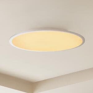 Lindby LED φωτιστικό οροφής Narima, CCT, Ø 60 cm, ασημί, ρυθμιζόμενος, Γκρι, Κουζίνα, Πλαστικό, σύγχρονο