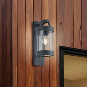 Trio Lighting Λαμπτήρας τοίχου Sambesi εξωτερικού χώρου, αισθητήρας λυκόφωτος, μαύρο, Μαύρο, Μέταλλο, σύγχρονο
