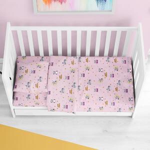 Σεντόνι Κούνιας Με Λάστιχο (70x140+15) Dimcol Sweet Dreams 550 Pink