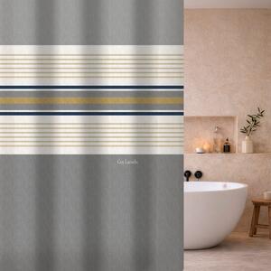 Κουρτίνα Μπάνιου (180x185) Με Τρουκς Guy Laroche Pinstripe Grey