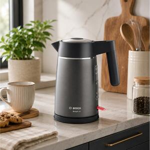 Βραστήρας Bosch DesignLine με χωρητικότητα 1.7L και ισχύ 2400W - Αnthracite/Stainless steel
