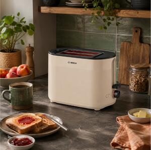 Compact Φρυγανιέρα Bosch MyMoment TAT2M123 με ισχύ 950W και χωρητικότητα 2 φέτες ψωμιού - Beige