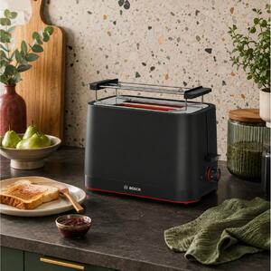 Compact Φρυγανιέρα Bosch MyMoment TAT3M123 με ισχύ 950W και χωρητικότητα 2 φέτες ψωμιού - Black