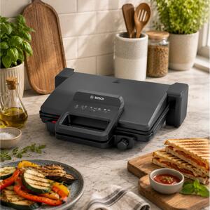 Τοστιέρα - Γκριλιέρα Bosch TCG3323 με ισχύ 2000W και επιφάνεια ψησίματος 31x22cm