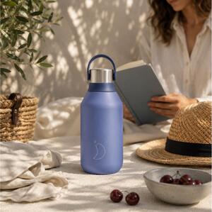 Μπουκάλι Θερμός Series 2 Chilly's με χωρητικότητα 350ml και διατήρηση θερμοκρασίας 12h ζεστό / 24h κρύο - Whale Blue