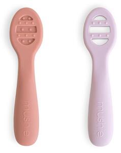 Κουτάλια Φαγητού (Σετ 2τμχ) Mushie Rose/Soft Lilac 66-102073