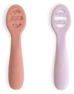 Κουτάλια Φαγητού (Σετ 2τμχ) Mushie Rose/Soft Lilac 66-102073