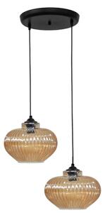Φωτιστικό Οροφής Δίφωτο Heronia Rigato 02-0337 Amber