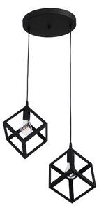 Φωτιστικό Οροφής Δίφωτο Heronia Kyvos 35-0103 Black Plastic