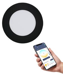 EGLO connect Φωτιστικό εσοχής Fueva-Z 12cm, μαύρο