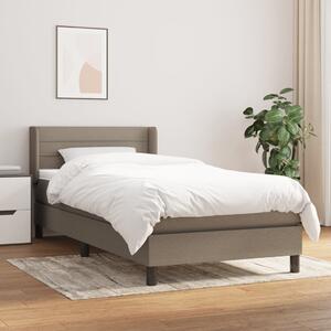 VidaXL Κρεβάτι Boxspring με Στρώμα Taupe 100 x 200 εκ. Υφασμάτινο