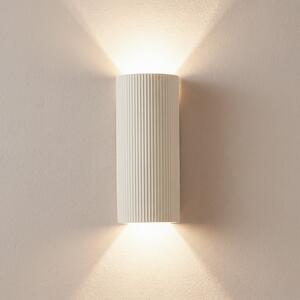 Lindby Φωτιστικό τοίχου Colja, στρογγυλό, ύψος 30,5 cm, γύψος, μπεζ, ρυθμιζόμενος, Μπεζ, Σαλόνι / τραπεζαρία, Γύψος / πηλός