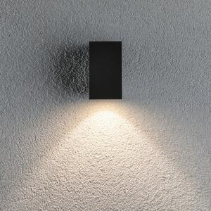 Paulmann Φωτιστικό τοίχου εξωτερικού χώρου Flame 1fl 10,3cm ανθρακί, Μαύρο, Μέταλλο, σύγχρονο, Πρίζα τοίχου