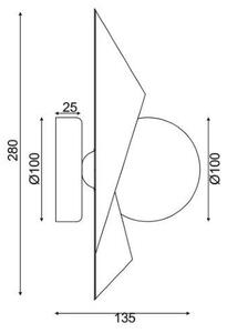 Απλίκα Τοίχου Aca Polygon HL42591W28BG