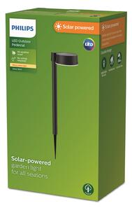 Philips LED ηλιακό φως εδάφους Vynce, Ø κεφαλή 11,2 cm, Μαύρο, Πλαστικό, σύγχρονο, Υπαίθριος προβολέας / ακίδα εδάφους