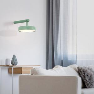 JUST LIGHT. Επαναφορτιζόμενο φωτιστικό τοίχου LED Arma, πράσινο, πλαστικό