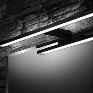 Briloner Φωτιστικό καθρέφτη LED Dun Brilo, IP44, πλάτος 60 cm, Μαύρο, Μπάνιο, Μέταλλο, σύγχρονο