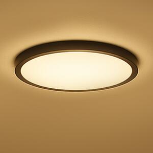 Calex Smart LED οροφής HALO Ø 40cm μαύρο IP54 RGB CCT, ρυθμιζόμενος, Μαύρο, Σαλόνι / τραπεζαρία, Πλαστικό, σύγχρονο