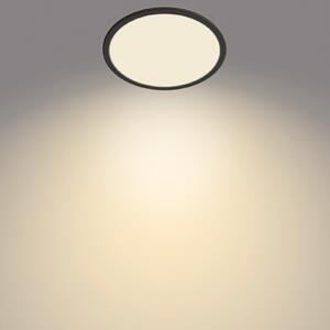 Philips SuperSlim LED IP44 2,700K Ø 24.5cm μαύρο