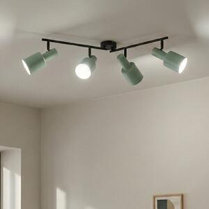 Lindby Προβολέας οροφής Ovelia, πράσινο, 80 cm, 4-φωτο, E27, ρυθμιζόμενος, Πράσινο, Σαλόνι / τραπεζαρία, Μέταλλο, σύγχρονο
