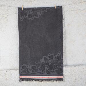 Πετσέτα Θαλάσσης (80x150) White Fabric Seamara Grey