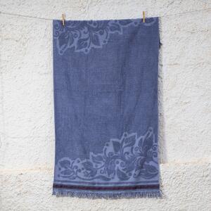 Πετσέτα Θαλάσσης (80x150) White Fabric Serasol Purple