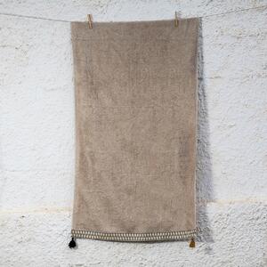 Πετσέτα Θαλάσσης (80x160) White Fabric Dawnelle Beige