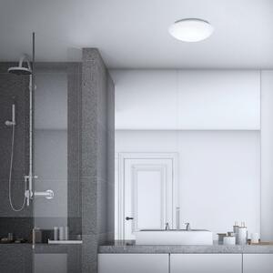 Briloner Φωτιστικό οροφής με αισθητήρα LED Elipso IP44 4,000K Ø28cm, Λευκό, Μπάνιο, Πλαστικό, σύγχρονο