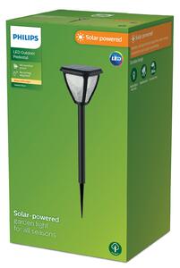 Philips LED ηλιακό φως εδάφους ακίδα Vapora, Μαύρο, Πλαστικό, σύγχρονο, Υπαίθριος προβολέας / ακίδα εδάφους