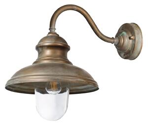 Moretti Luce Little Mill 3351 φωτιστικό τοίχου εξωτερικού χώρου, ορείχαλκος αντίκα,, ρυθμιζόμενος, Μπρούτζινο / Αντικέ ορείχαλκου, Μέταλλο, Αντίκα