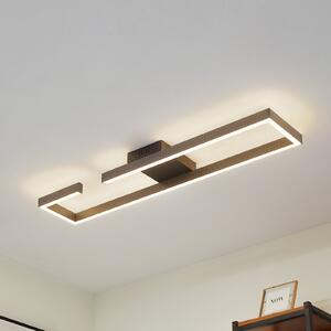 Lucande LED φωτιστικό οροφής Yvor, 100 cm, μαύρο, αλουμίνιο