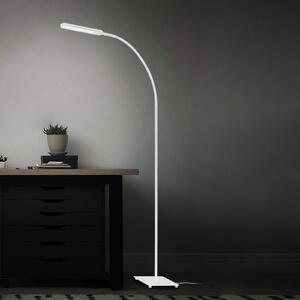 Briloner Φωτιστικό δαπέδου Servo LED, ρυθμιζόμενο, CCT, λευκό, ρυθμιζόμενος, Λευκό, Μελέτη / Γραφείο, Μέταλλο, σύγχρονο, Φως ανάγνωσης