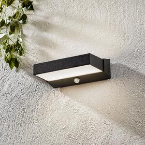 Trio Lighting Εξωτερικό φωτιστικό τοίχου LED Cuando με αισθητήρα κίνησης, Μαύρο, Μέταλλο, σύγχρονο, Πρίζα τοίχου πάνω/κάτω