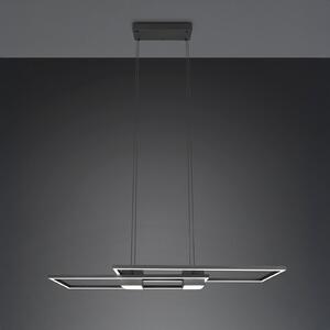 Trio Lighting Albany LED κρεμαστό φωτιστικό, μαύρο, 100 x 28 cm, αλουμίνιο CCT dimmable, ρυθμιζόμενος, Μαύρο, Σαλόνι / τραπεζαρία, Αλουμίνιο, σύγχρονο