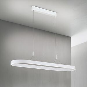 ORION Carrara LED κρεμαστό φωτιστικό, λευκό, ρυθμιζόμενο ύψος, CCT, ρυθμιζόμενος, Λευκό, Σαλόνι / τραπεζαρία, Αλουμίνιο, σύγχρονο