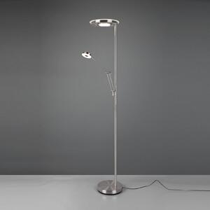 Trio Lighting LED φωτιστικό οροφής Barrie με φως ανάγνωσης, ματ νικέλιο, ρυθμιζόμενος, Γκρι, Σαλόνι / τραπεζαρία, Μέταλλο, σύγχρονο, Φως ανάγνωσης