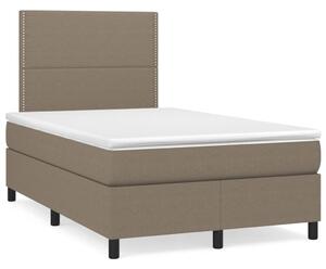 VidaXL Κρεβάτι Boxspring με Στρώμα Taupe 120x190 εκ. Υφασμάτινο