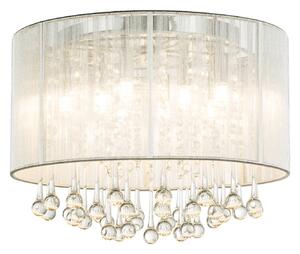 Silver Sierra LED φωτιστικό οροφής με κρεμαστό κόσμημα