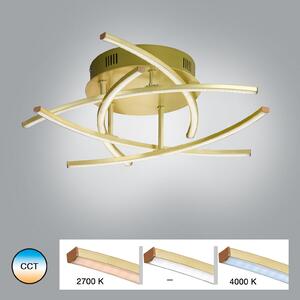 Φωτιστικό οροφής LED Cross Tunable White, 5-fl, ορείχαλκο