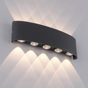 Paul Neuhaus LED φωτιστικό τοίχου εξωτερικού χώρου Carlo, 27cm, 10-φωτισμός