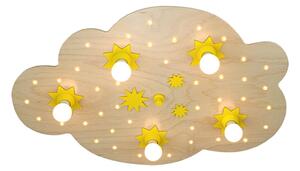 Φωτιστικό οροφής starry cloud, σε φυσική οξιά, 75 cm