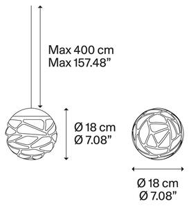 Lodes - Kelly Cluster Sphere Κρεμαστό φωτιστικό Μαύρο Lodes