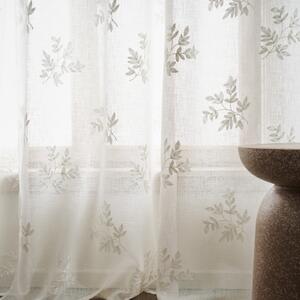 Κουρτίνα με σιρίτι 140x280cm GOFIS HOME Leaf Offwhite AW24 532/05