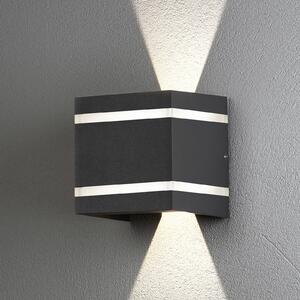 Εξωτερικό φωτιστικό τοίχου Cremona effect stripes, ύψος 14cm