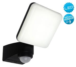 Εξωτερικό φωτιστικό τοίχου LED Jaro, αισθητήρας, μονής φλόγας