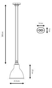 Lampe Gras - 322 XL Κρεμαστό φωτιστικό Round Ακατέργαστος χαλκός/Λευκό Lampe Gras