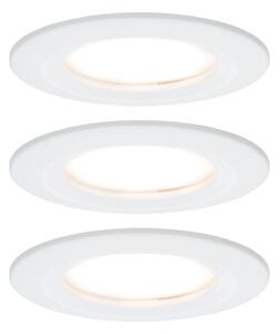 Paulmann LED χωνευτό σποτ Nova Coin 3 λευκό στρογγυλό dimmable, ρυθμιζόμενος, Λευκό, Διάδρομος, Μέταλλο, σύγχρονο, Φωτιστικά εσοχής στρογγυλά