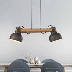 JUST LIGHT. Cup 2.0 κρεμαστό φωτιστικό, 2-φωτο, μαύρο, μεταλλικό