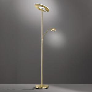 Φωτιστικό δαπέδου LED Dent, ορειχάλκινο χρώμα, 180 cm, CCT, 2 λαμπτήρων