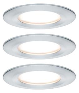 Paulmann LED χωνευτό σποτ Nova Coin 3 αλουμινίου στρογγυλό dimmable, ρυθμιζόμενος, Μεταλλικό, Διάδρομος, Μέταλλο, σύγχρονο, Φωτιστικά εσοχής στρογγυλά